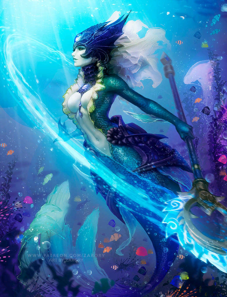 I decide what the wave will bring - League of legends, Nami, Art, Games, Zarory