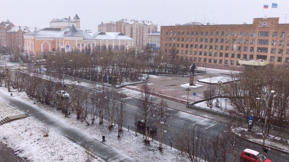 The weather pleases. First summer snowfall in Salekhard - My, Yamal, YaNAO, Snow, Salekhard, news, Video