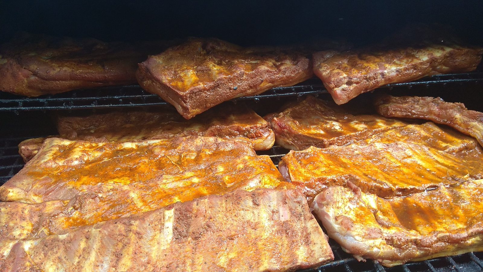 Thick pork ribs in a smoker, how I cook them and a few photos for my 18 subscribers. - My, street food, Recipe, Food, B-B-Q, Smoking, Longpost, Ribs, Street food