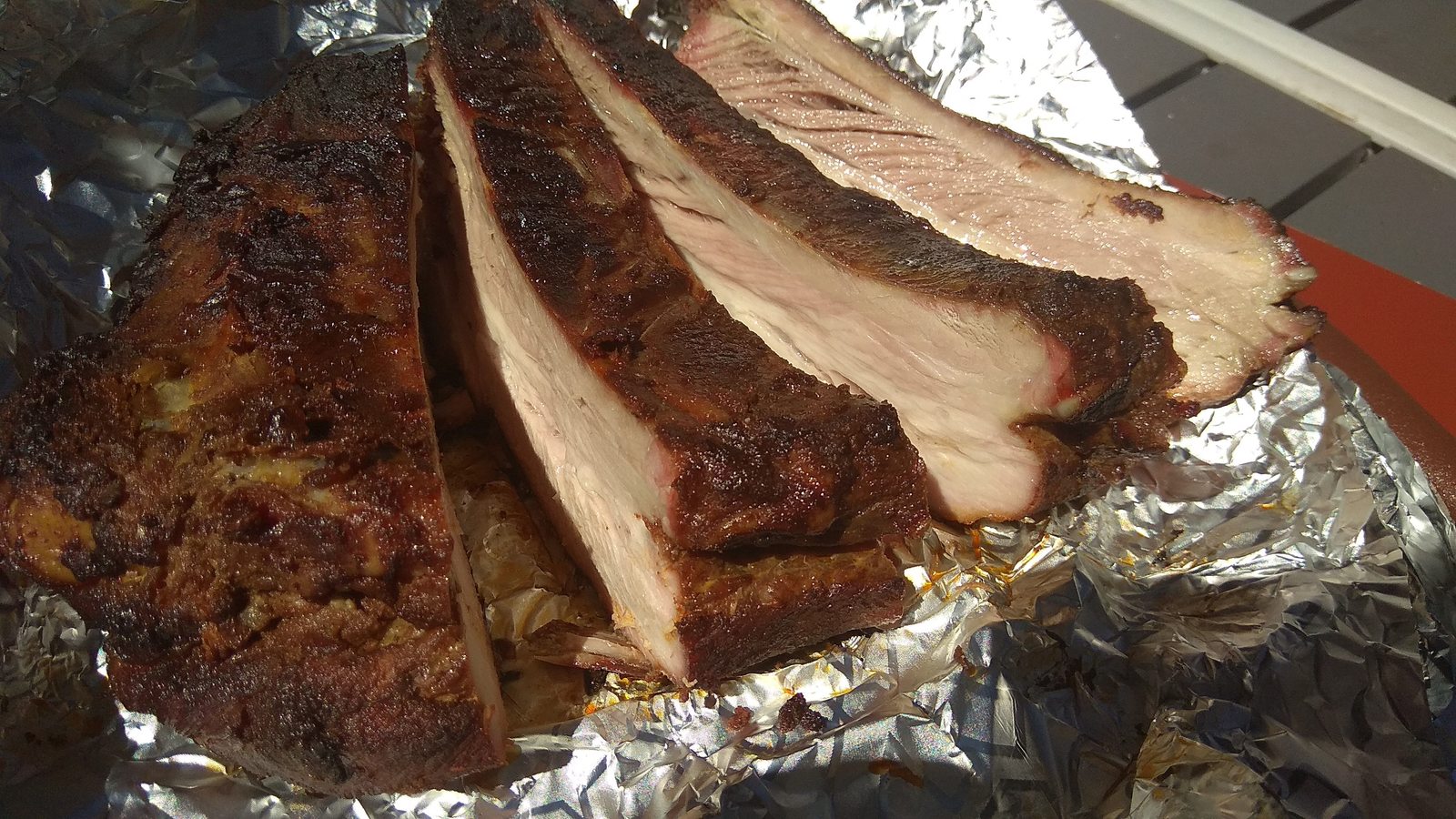 Thick pork ribs in a smoker, how I cook them and a few photos for my 18 subscribers. - My, street food, Recipe, Food, B-B-Q, Smoking, Longpost, Ribs, Street food