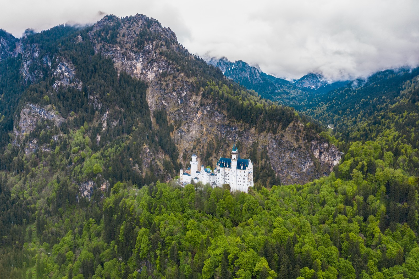 Bavarian Neuschwanstein Castle and surroundings - My, Germany, Neuschwanstein, Quadcopter, Drone, Nature, Work, Lock, The mountains, Longpost