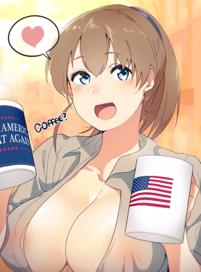 Intrepid - NSFW, Kantai collection, Intrepid, Sugoi dekai, Make America great again, Anime art, Anime, Art