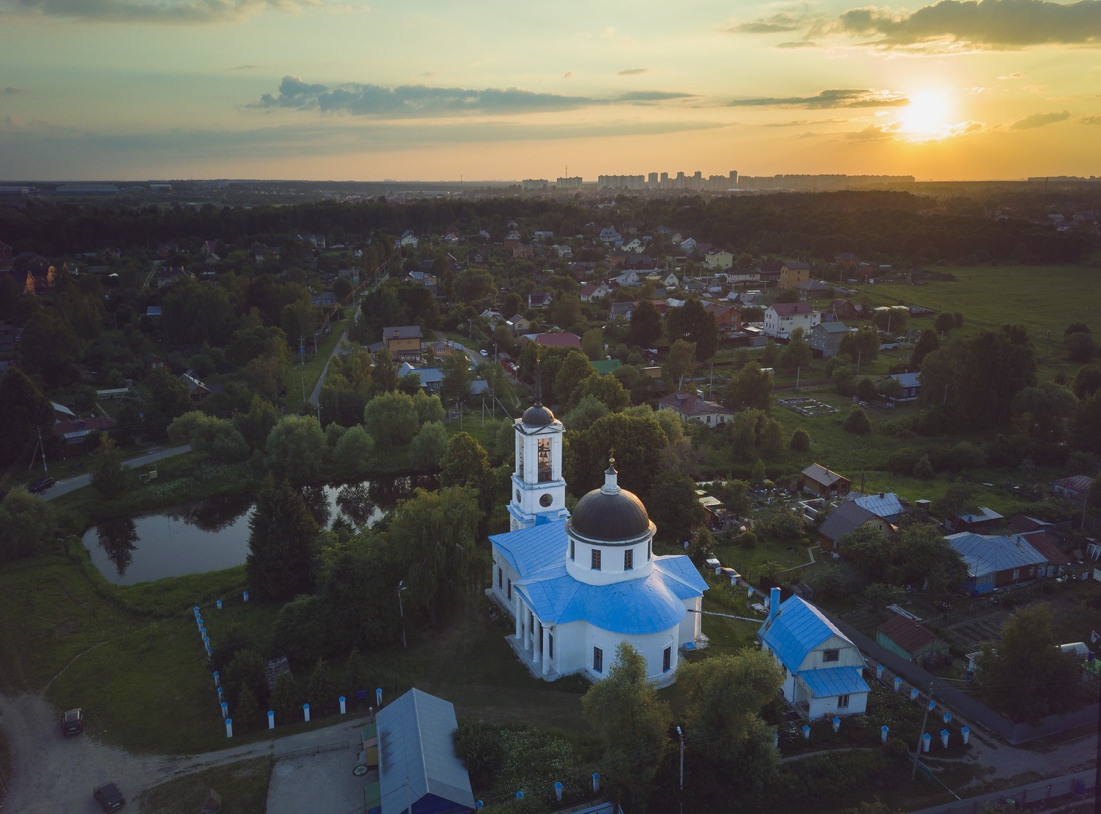 Храм Покрова Пресвятой Богородицы в Буняково - Моё, Фотография, Квадрокоптер, Церковь