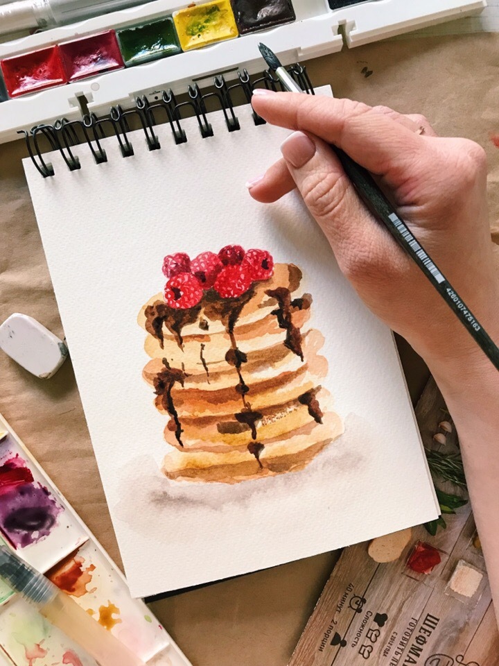 The girl decided to start a blog to take her mind off food and suddenly gained popularity (photo) - My, Drawing, Painting, Blog, Russia, Longpost