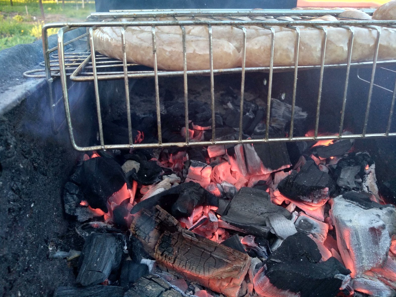 Juicy sausages on the coals - My, Grill, Sausages for frying, With your own hands, Meat, GIF, Longpost, Cooking