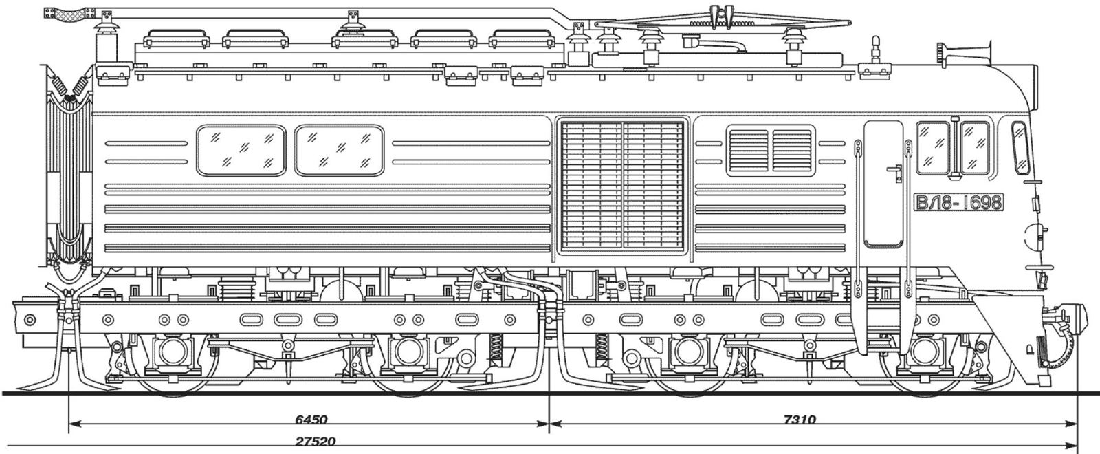 The first eight-axle. - Railway, Electric locomotive, Vl8, Longpost