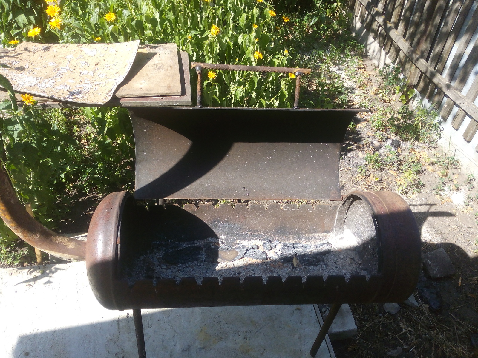 Brazier from a propane cylinder - My, , Longpost
