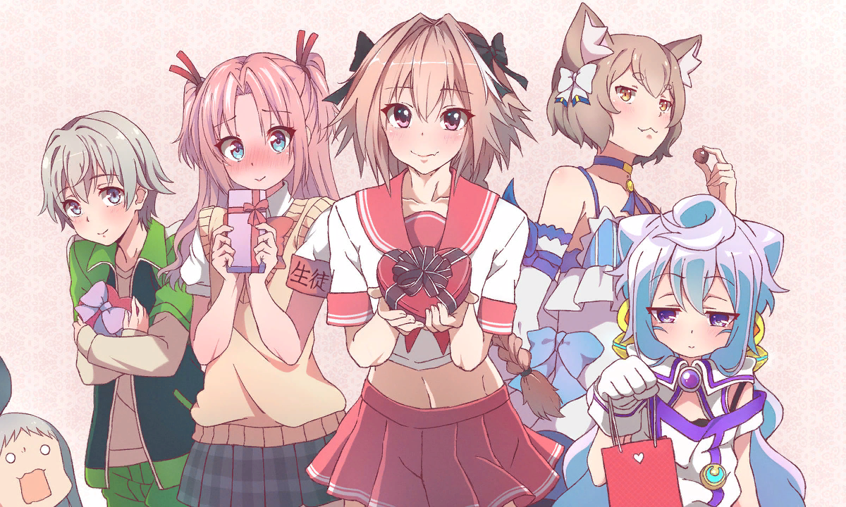 Gift - Its a trap!, Anime art, Felix argyle, Hime Arikawa, Astolfo, , Hideri Kanzaki, Hacka Doll