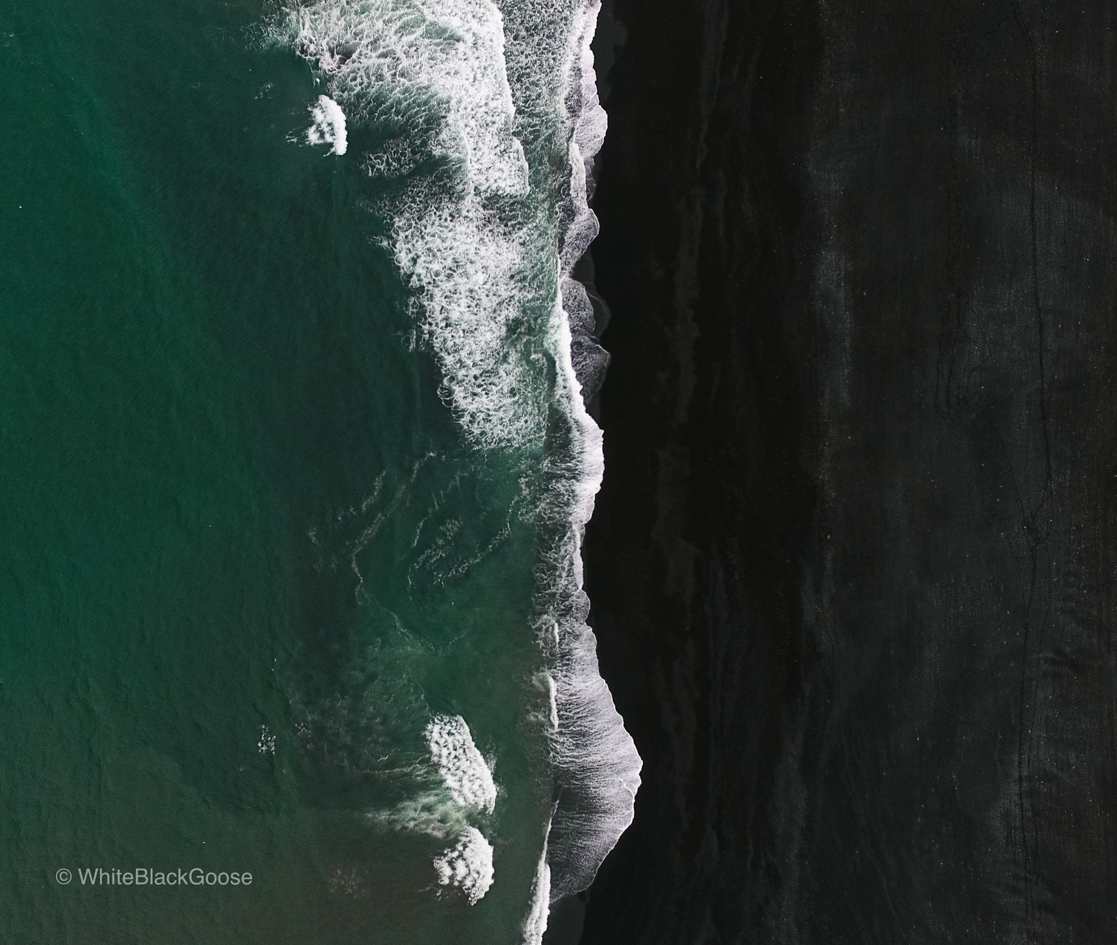 black beach - My, Quadcopter, The photo, Iceland