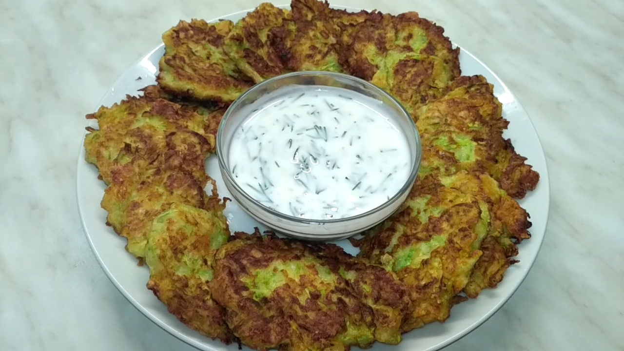 Cheese squash fritters - My, Longpost, Cooking, Video recipe, Video, Recipe, Pancakes