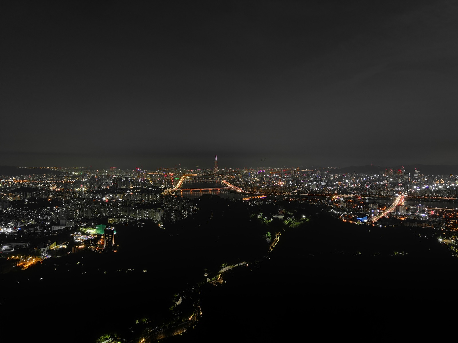 Ночной Сеул. Вид из NSeoul Tower. | Пикабу