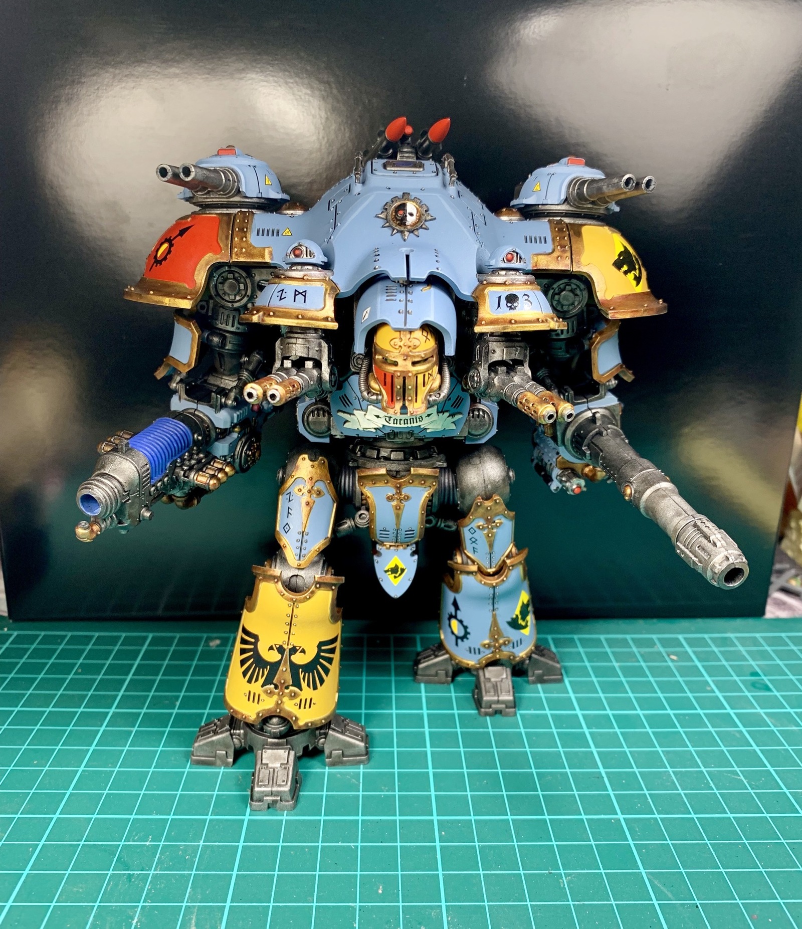 Taranis Imperial Knight по версии Фенриса - Моё, Wh miniatures, Imperial Knight, Warhammer 40k, Space wolves, Длиннопост