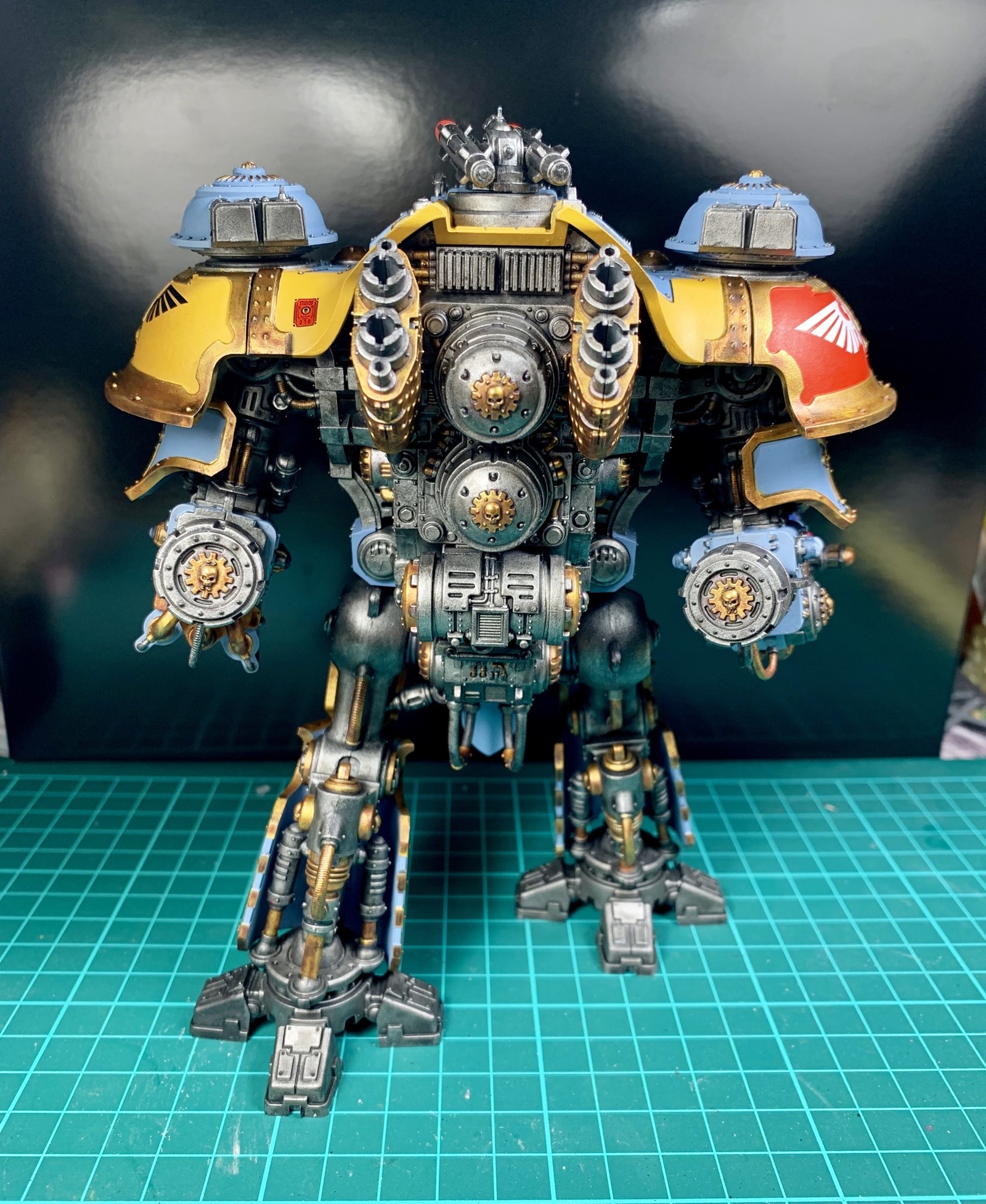 Taranis Imperial Knight по версии Фенриса - Моё, Wh miniatures, Imperial Knight, Warhammer 40k, Space wolves, Длиннопост