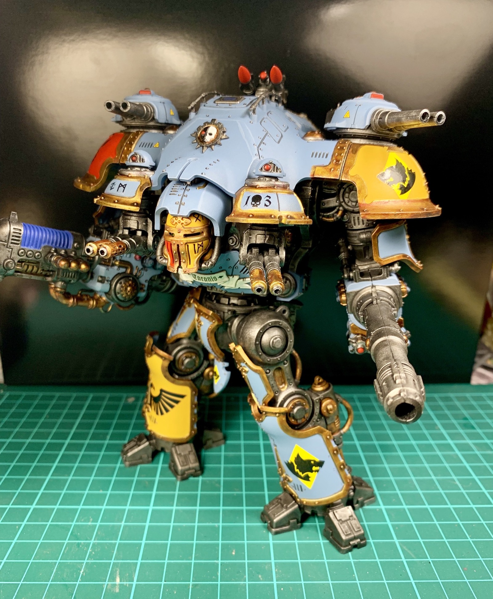 Taranis Imperial Knight по версии Фенриса - Моё, Wh miniatures, Imperial Knight, Warhammer 40k, Space wolves, Длиннопост