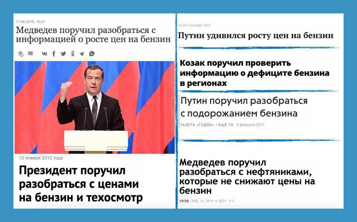 Old songs about the main thing - Petrol, Gasoline price, Russia, , , Dmitry Medvedev, Politics, Vladimir Putin, Order