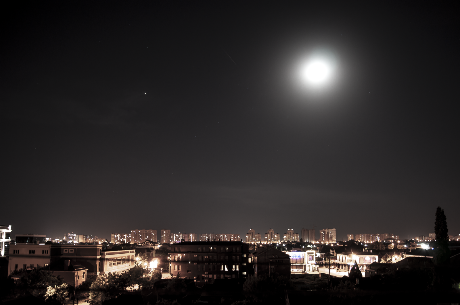 balcony photos) - My, Town, Night, Landscape, The photo, Longpost, Krasnodar