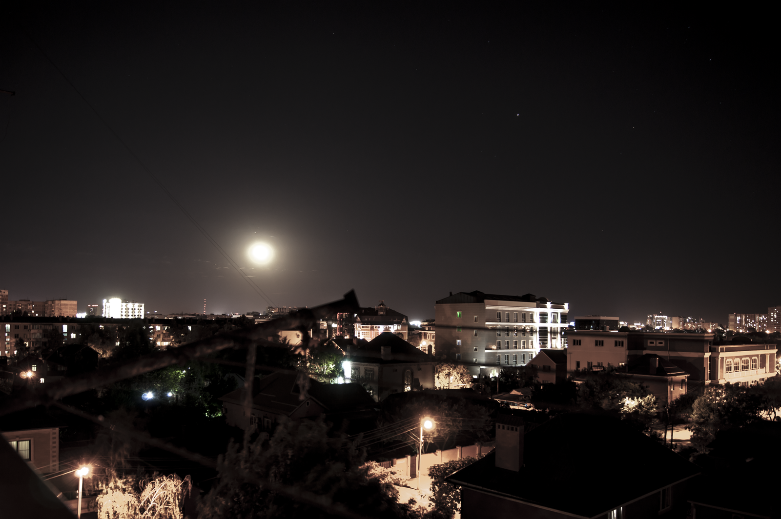 balcony photos) - My, Town, Night, Landscape, The photo, Longpost, Krasnodar