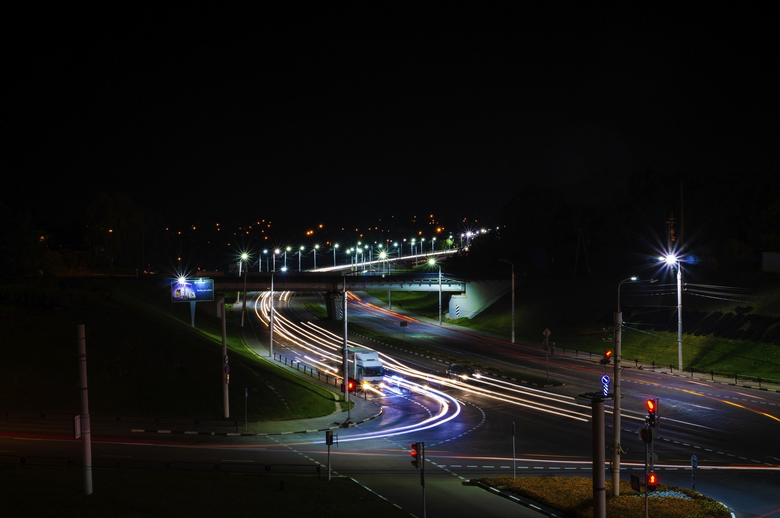 Night Vitebsk - My, Republic of Belarus, Vitebsk, View from above, Night city, The photo, Long exposure, Photographer, Night, Longpost