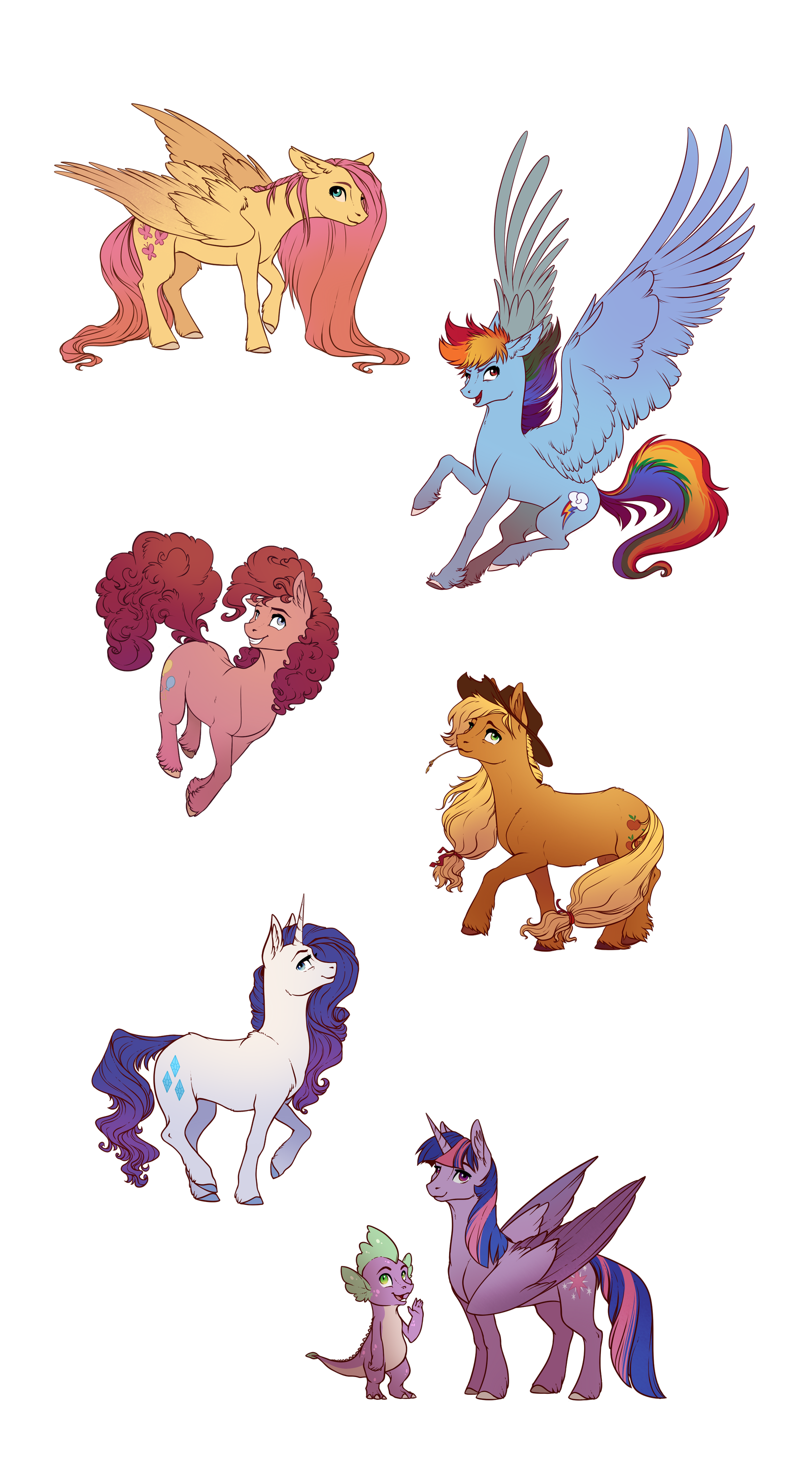 Mane6 (and Spike) - My little pony, Mane 6, Spike, 28gooddays