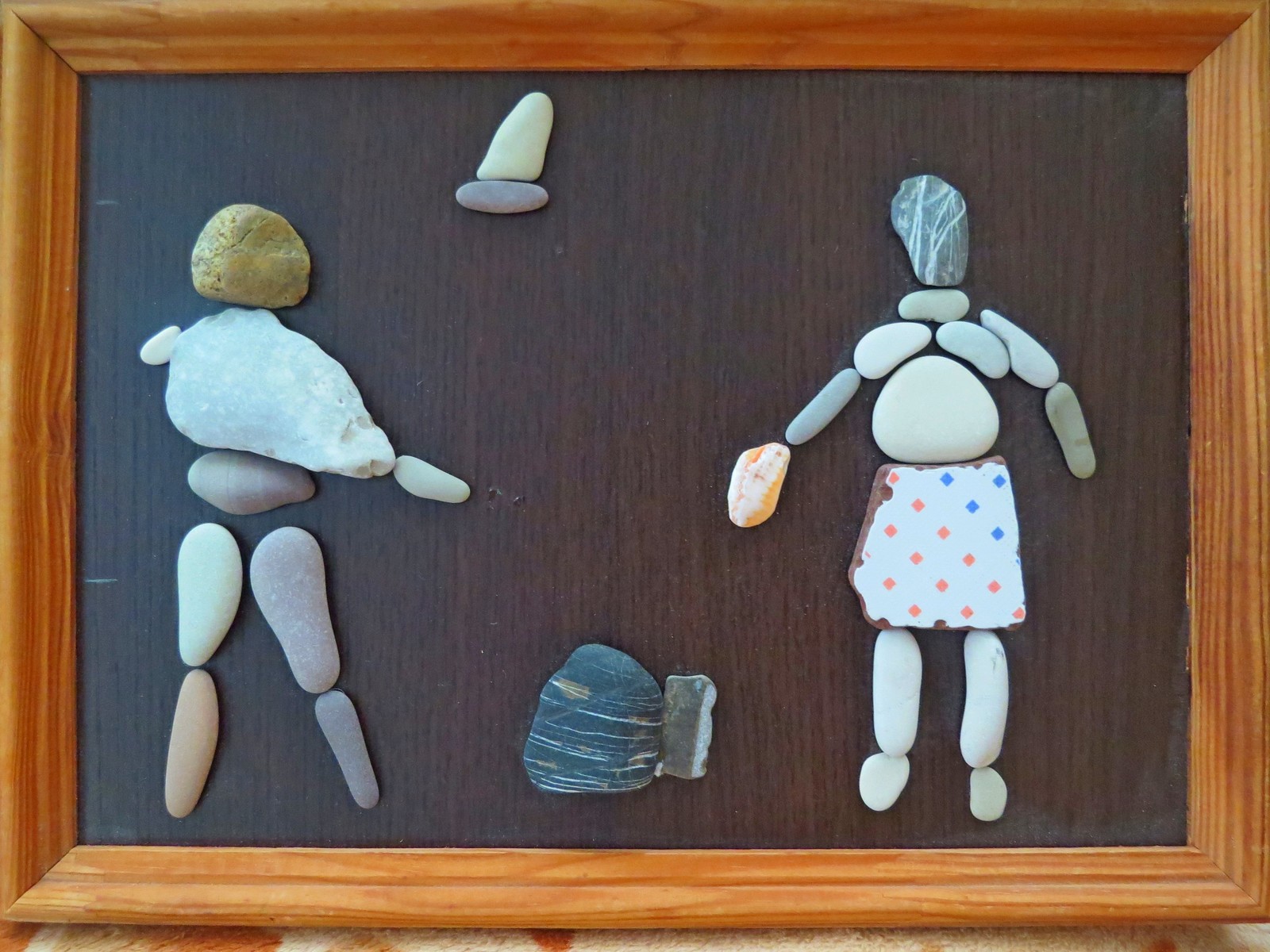 Stone life 3 - My, Pebbles, Painting, Junior Academy of Artists, Beginner artist, Natural stones, Longpost