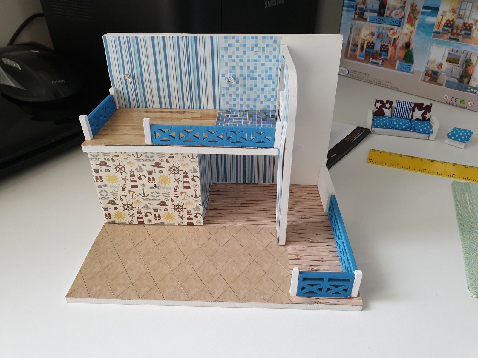 Roombox, miniature house, process - My, Roombox, Miniature, Longpost