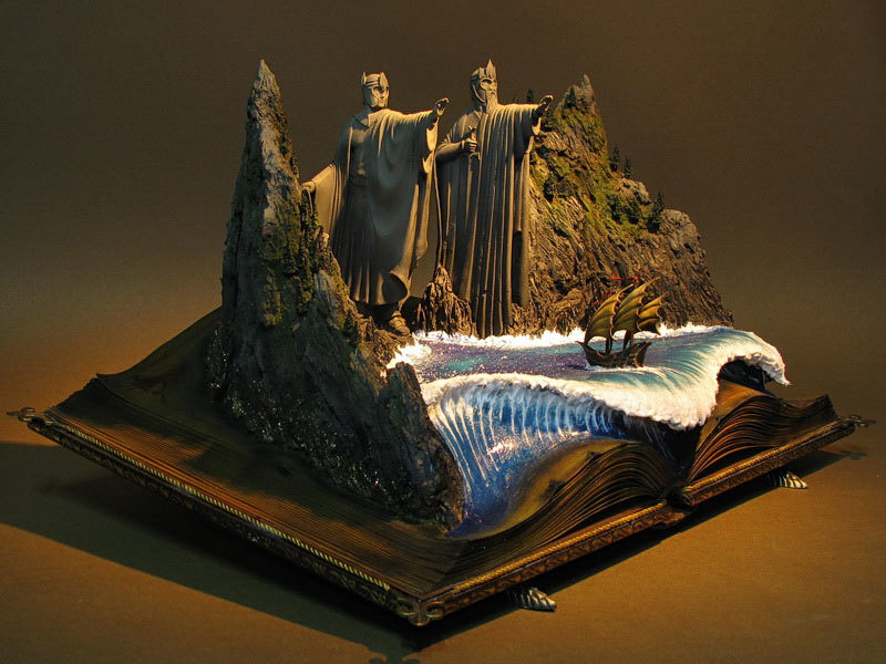 Diorama Guardians - the pillars of the Argonath. - Lord of the Rings, Argonate, Diorama, Longpost