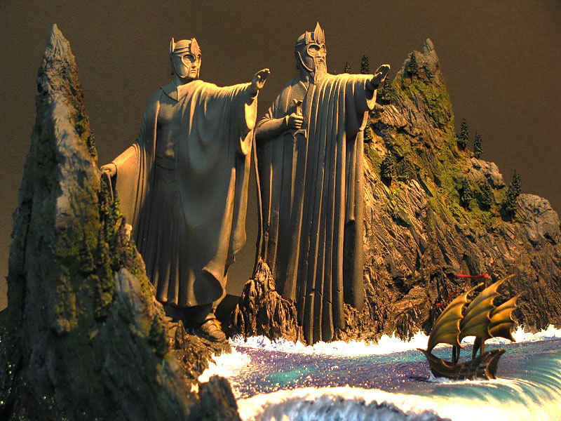 Diorama Guardians - the pillars of the Argonath. - Lord of the Rings, Argonate, Diorama, Longpost