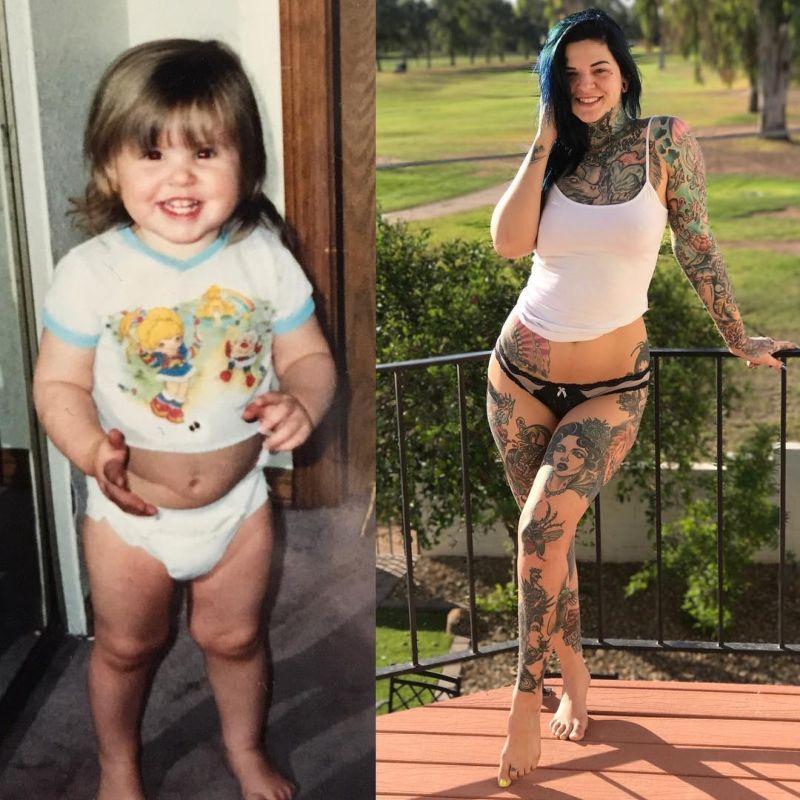 Girl turns herself into movie poster with over 40 $20,000 tattoos - NSFW, Tattoo, Girls, Movies, Body, Obsession, Longpost