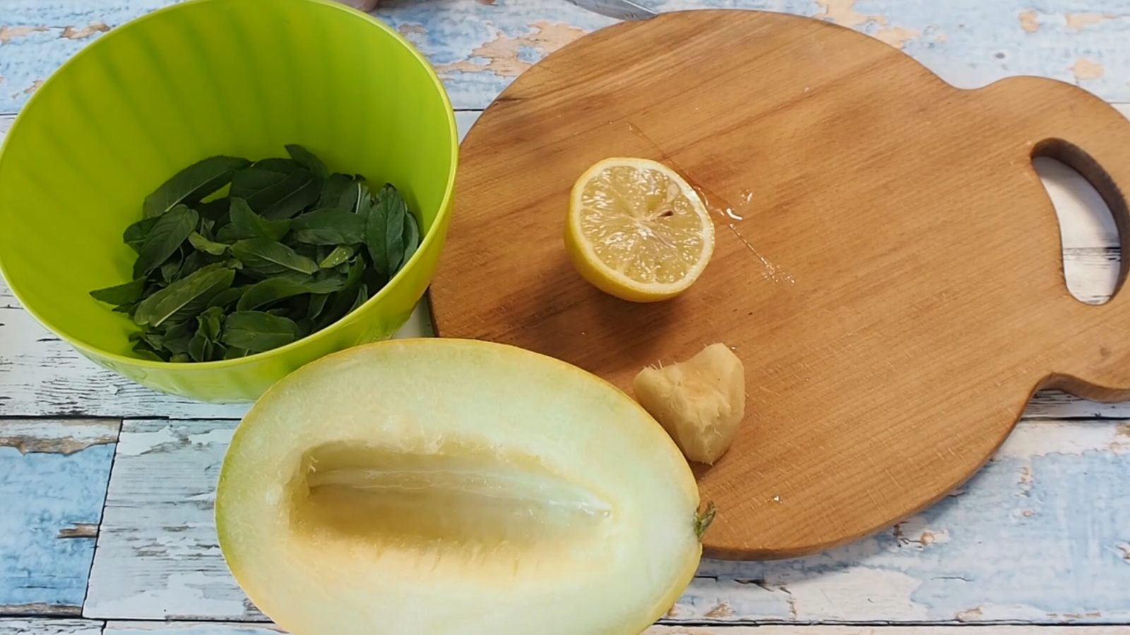 Another blender lemonade. - My, Lemonade, Lemon, Melon, Ginger, Mint, Sugar, Vitaliy Zhushchiy, Longpost, Cooking