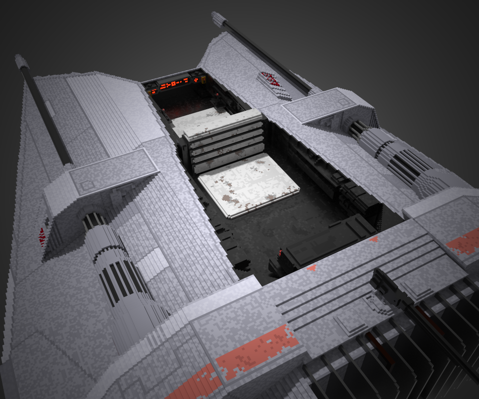 T-47 Snowspeeder - My, Star Wars, Science fiction, Voxel graphics, Voxel-Art, Magica, Magicavoxel, Voxel, Voxelart, GIF, Longpost