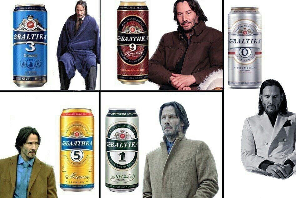 Keanu Baltic - Baltika, Beer, Keanu Reeves, Associations