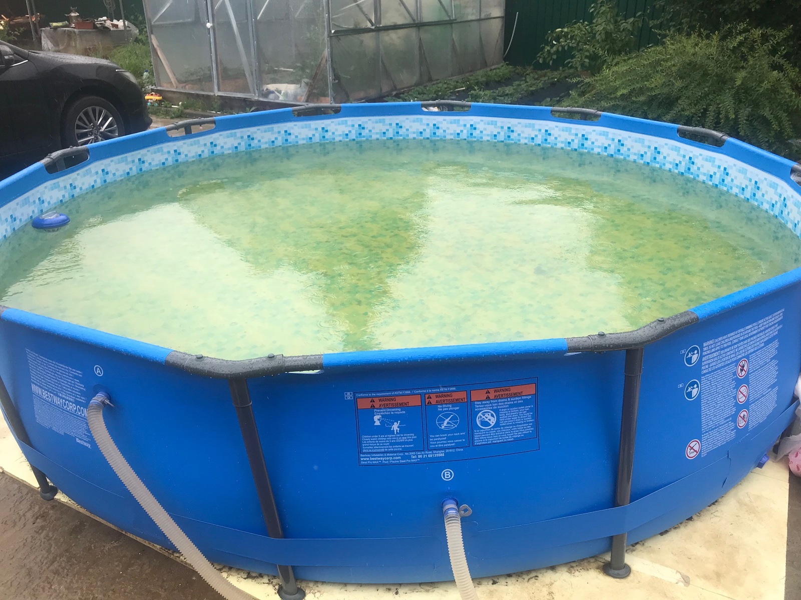 Swimming pool continued... - My, Swimming pool, Frame pool, The best way, Filter, , Water purification, Video, Longpost, Filtration