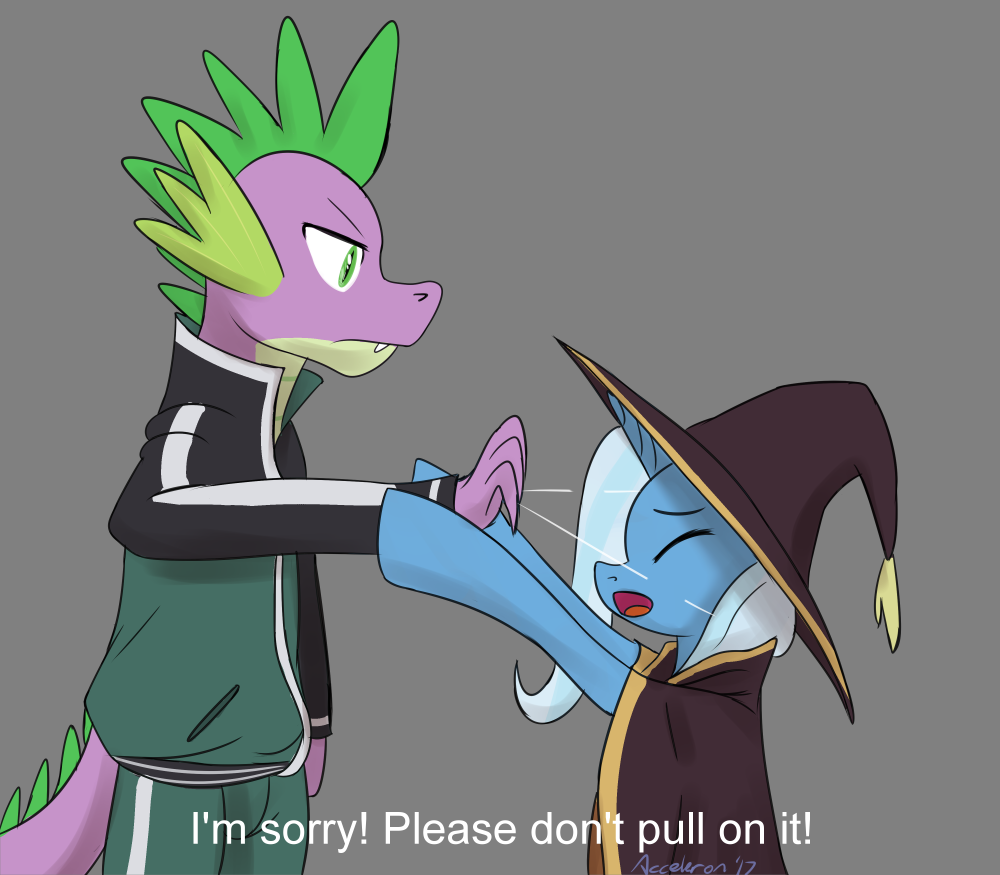 Spike and useless Trixie. - My little pony, Konosuba, Crossover, Spike, Trixie, Megumin, Satou kazuma