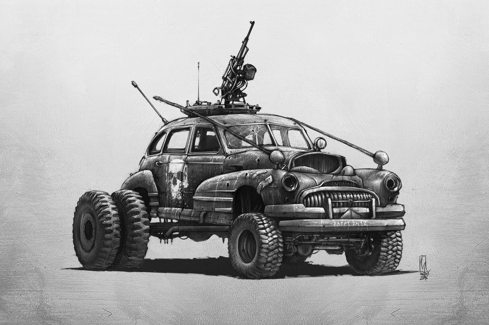 Mad Max: Fury Road. - Art, Fan art, Longpost, Images, Video, Music, Crazy Max, Post apocalypse, , Junkie XL