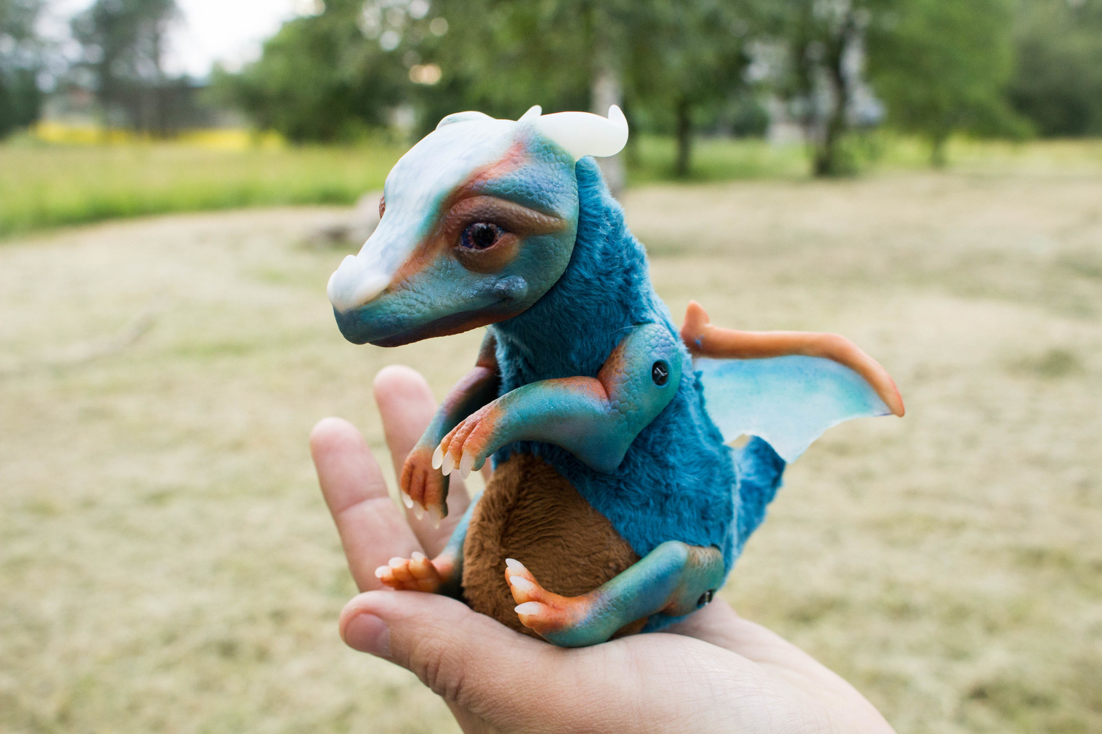 pot-bellied dragon - My, Polymer clay, Author's toy, The Dragon, Needlework without process, Longpost