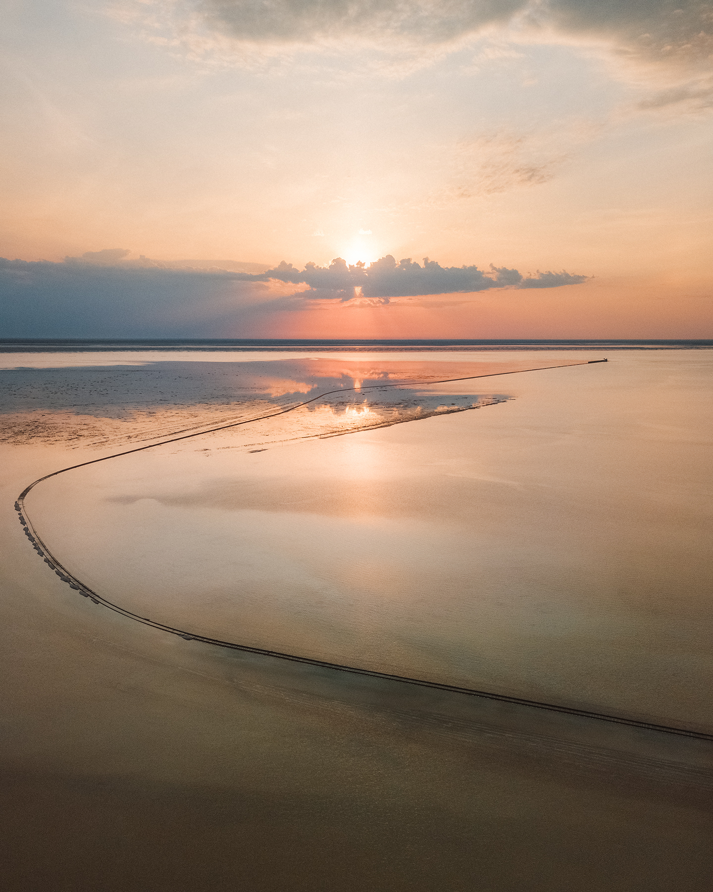 Baskunchak railway - My, Baskunchak, Lake, Astrakhan Region, Salt, Railway, The photo, Quadcopter, Longpost