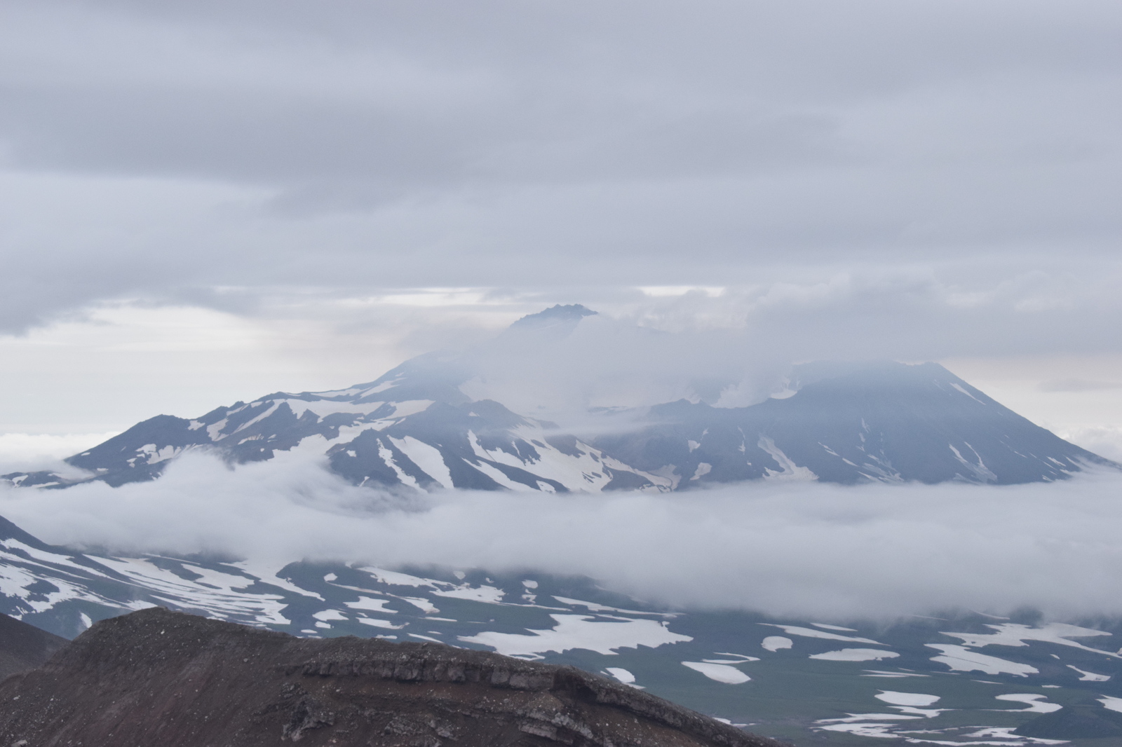 Foggy piece of Kamchatka - My, Kamchatka, The mountains, Hike, Tourism, Longpost, Mutnovsky Volcano