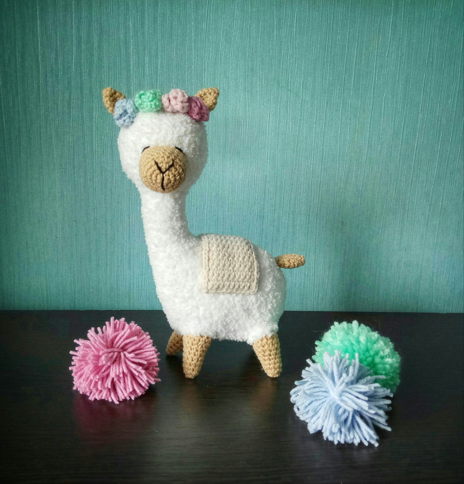 Llama - My, Knitting, Crochet, Needlework without process, Llama