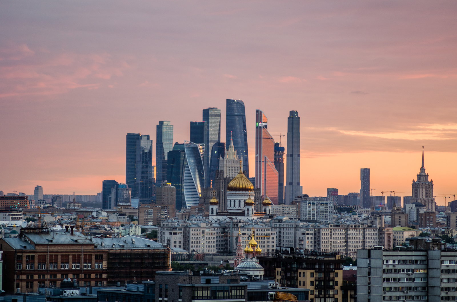 Sunset over the capital - The photo, Nikon, Sunset, Moscow, Longpost