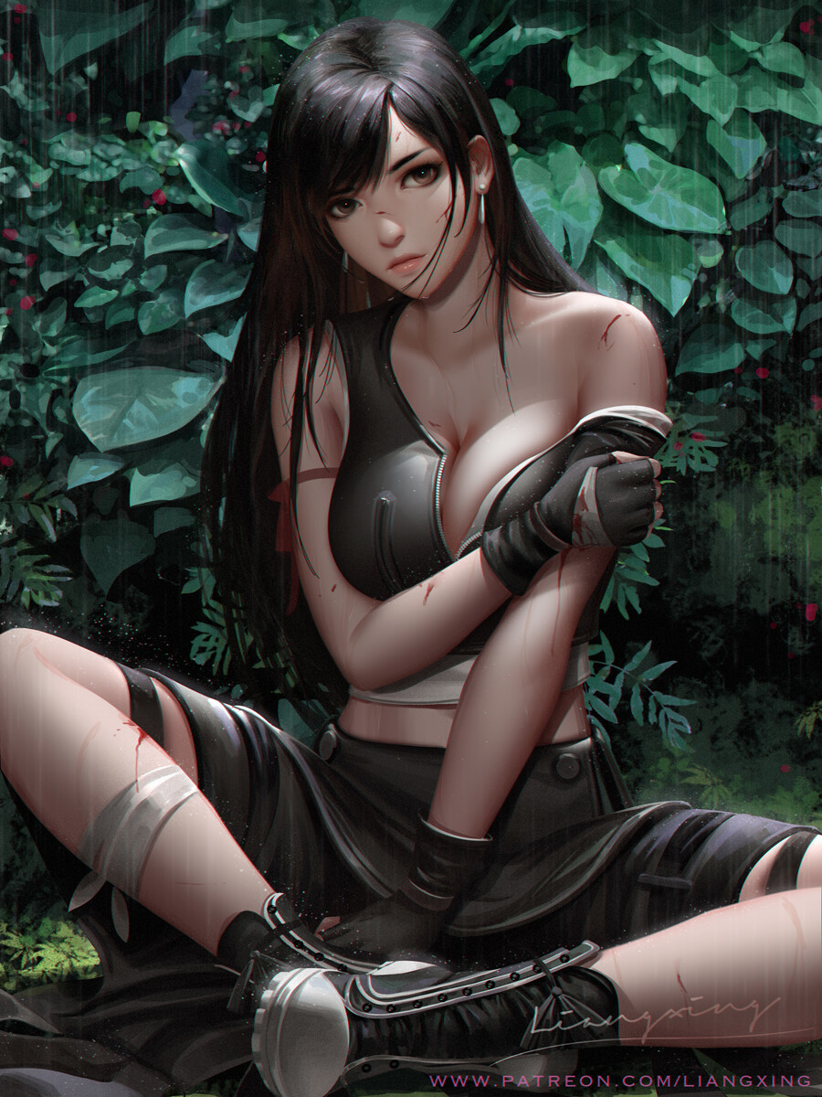 Tifa - Art, Drawing, Girls, Tifa lockhart, Final fantasy vii, , Liang xing