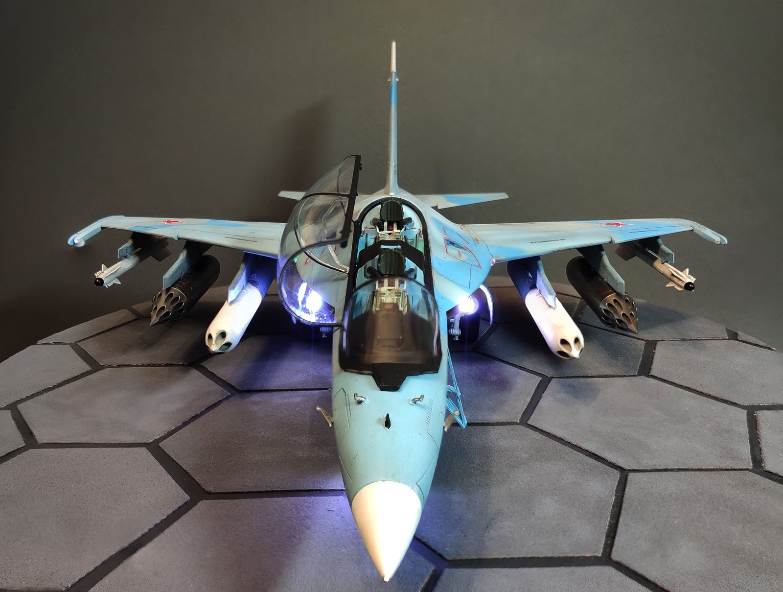 Assembling a model of the Yak-130 aircraft with illumination - My, Modeling, Stand modeling, Hobby, Aviation, Fighter, Yak-130, Longpost