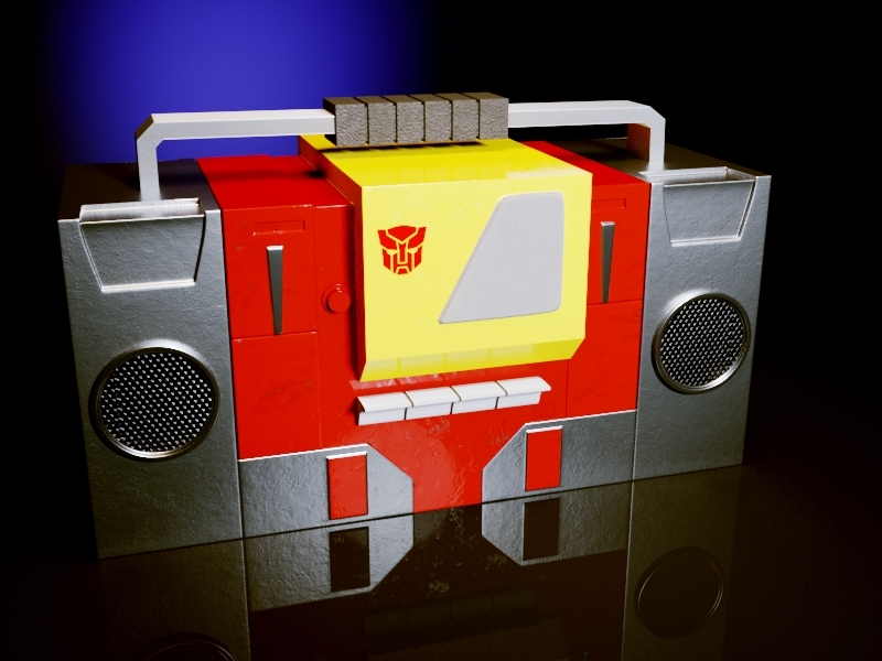 Transformers G1. Blaster - My, Transformers, 3D max, 3D, 3D graphics, 3dartist, Longpost, 3DS max