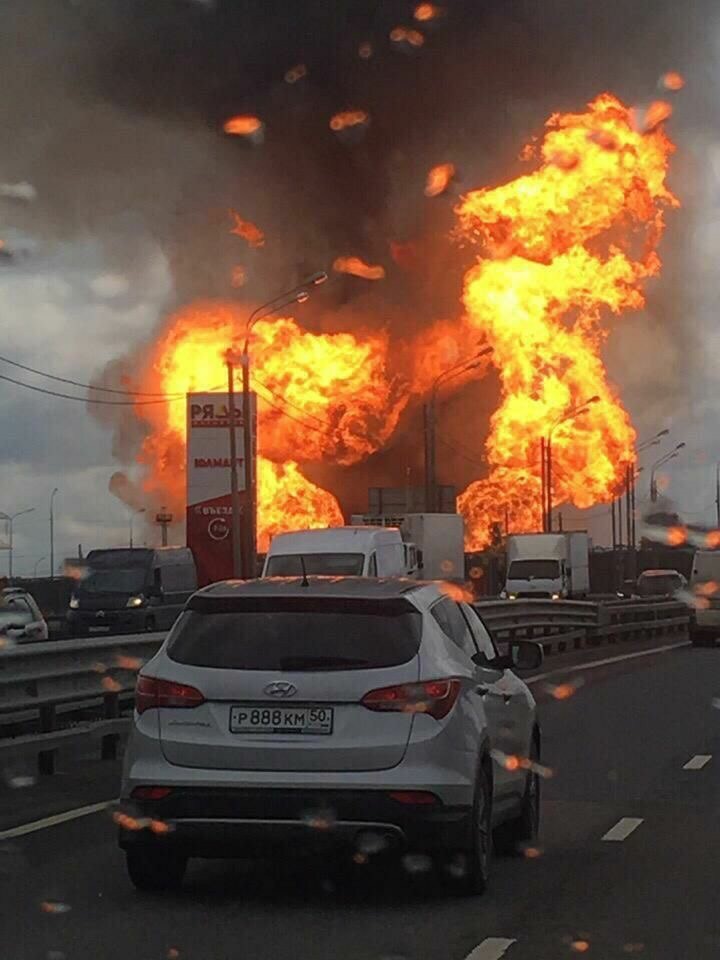 Mytishchi, Volkovskoe highway - My, Danger, Mytischi, CHP, Fire