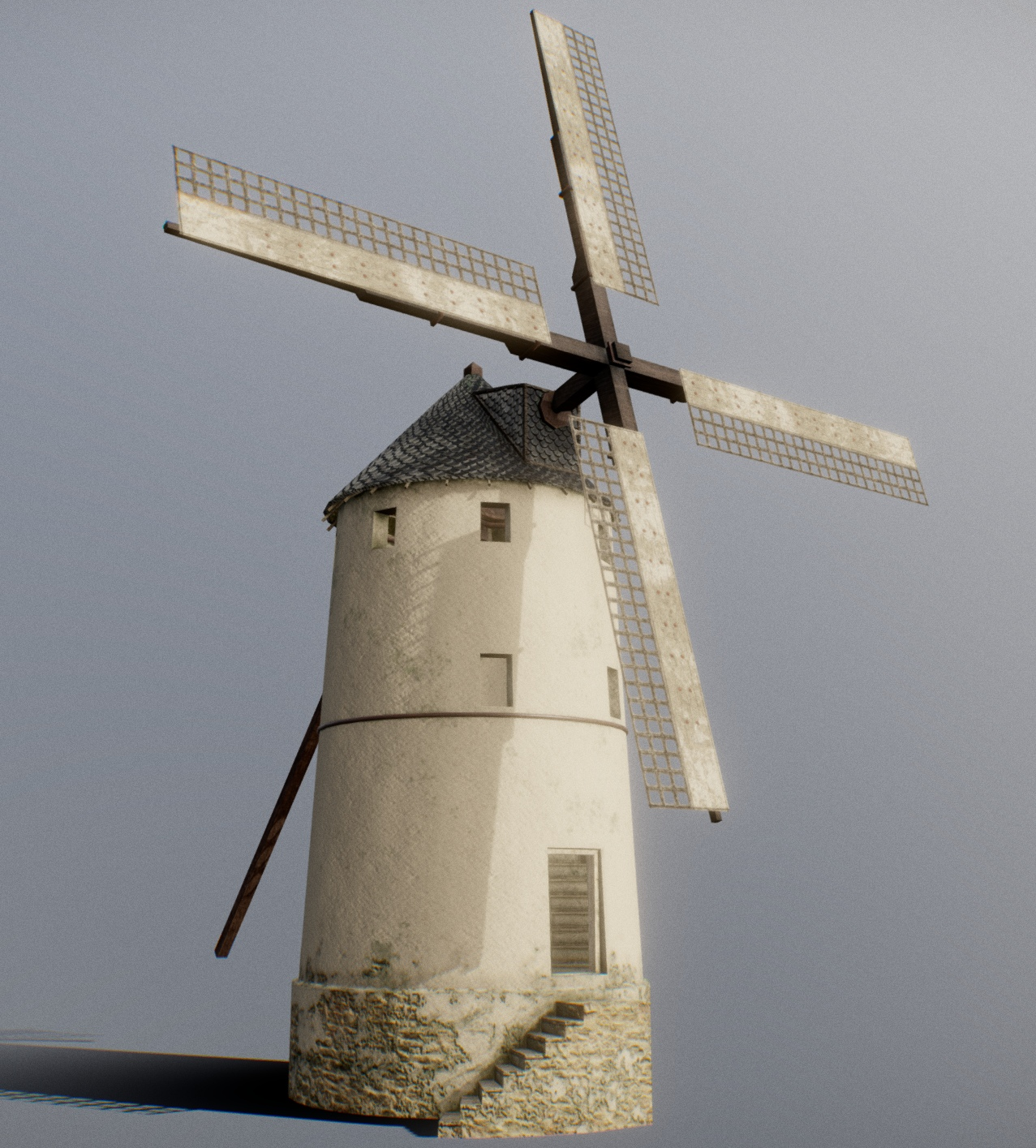 Abandoned windmill (3D model) - My, 3D, Cgimedia, 3D modeling, Longpost