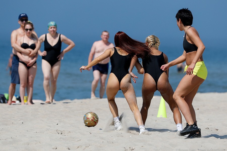 Beach soccer tournament in Yantarny (Kaliningrad region) - NSFW, Sports girls, Beach Soccer, Kaliningrad region, The photo, Longpost