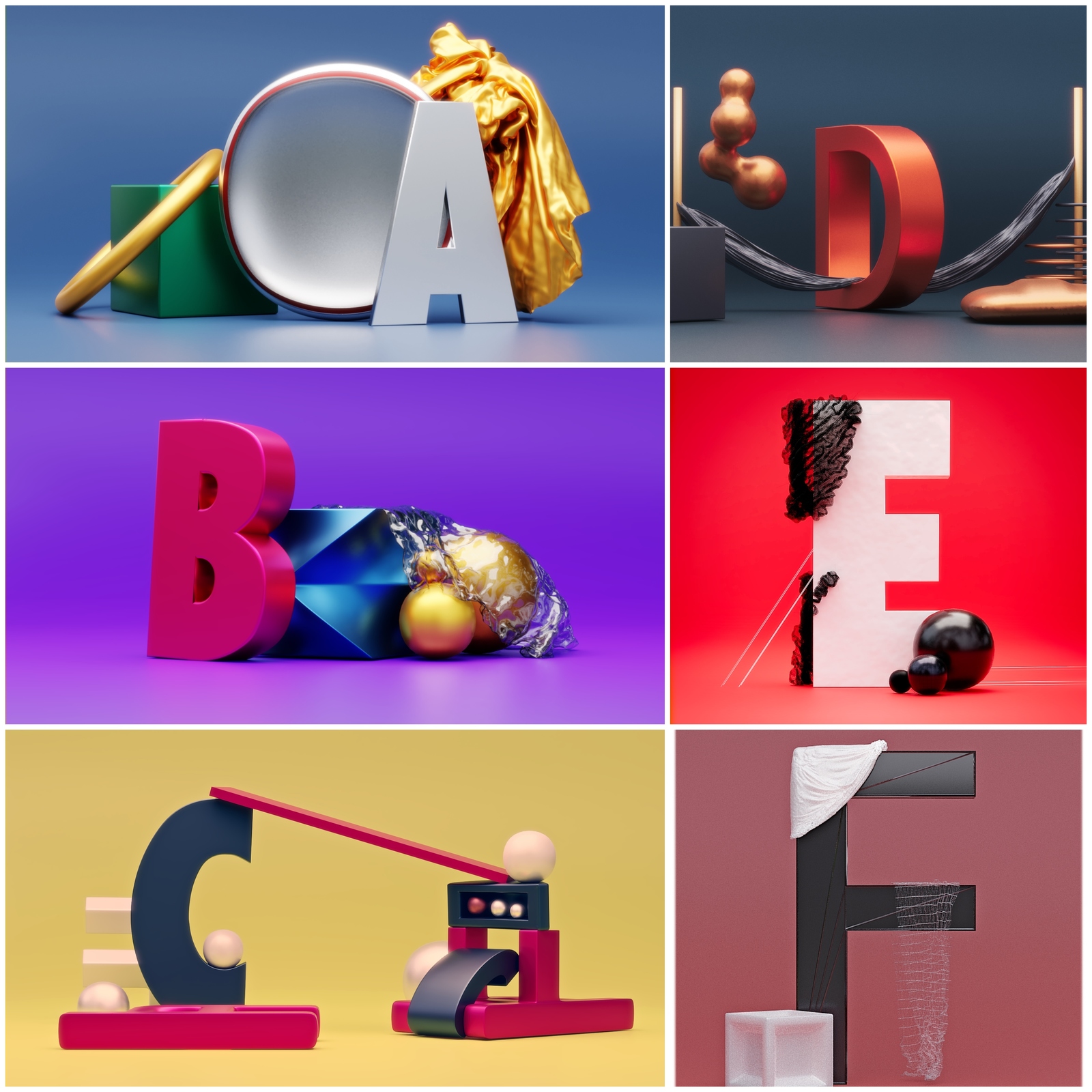 Alphabet 3D / Alphabet 3D - My, Blender, Cycles, Graphics, 3D, Abstraction, Art, Alphabet, Longpost