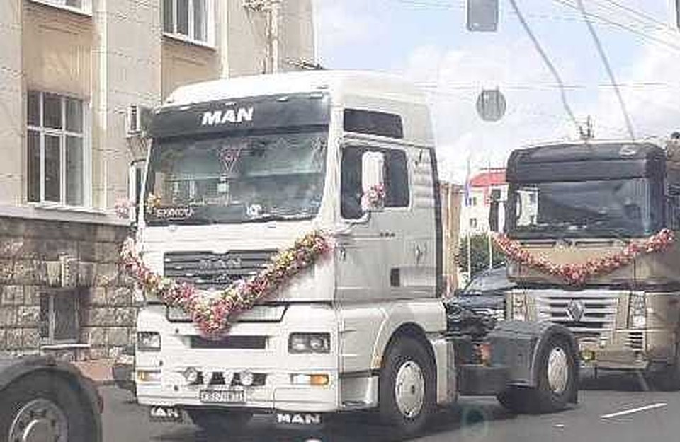 Trucker cortege - Wedding, Bryansk, Truckers, , Dalnoboy, Tuple