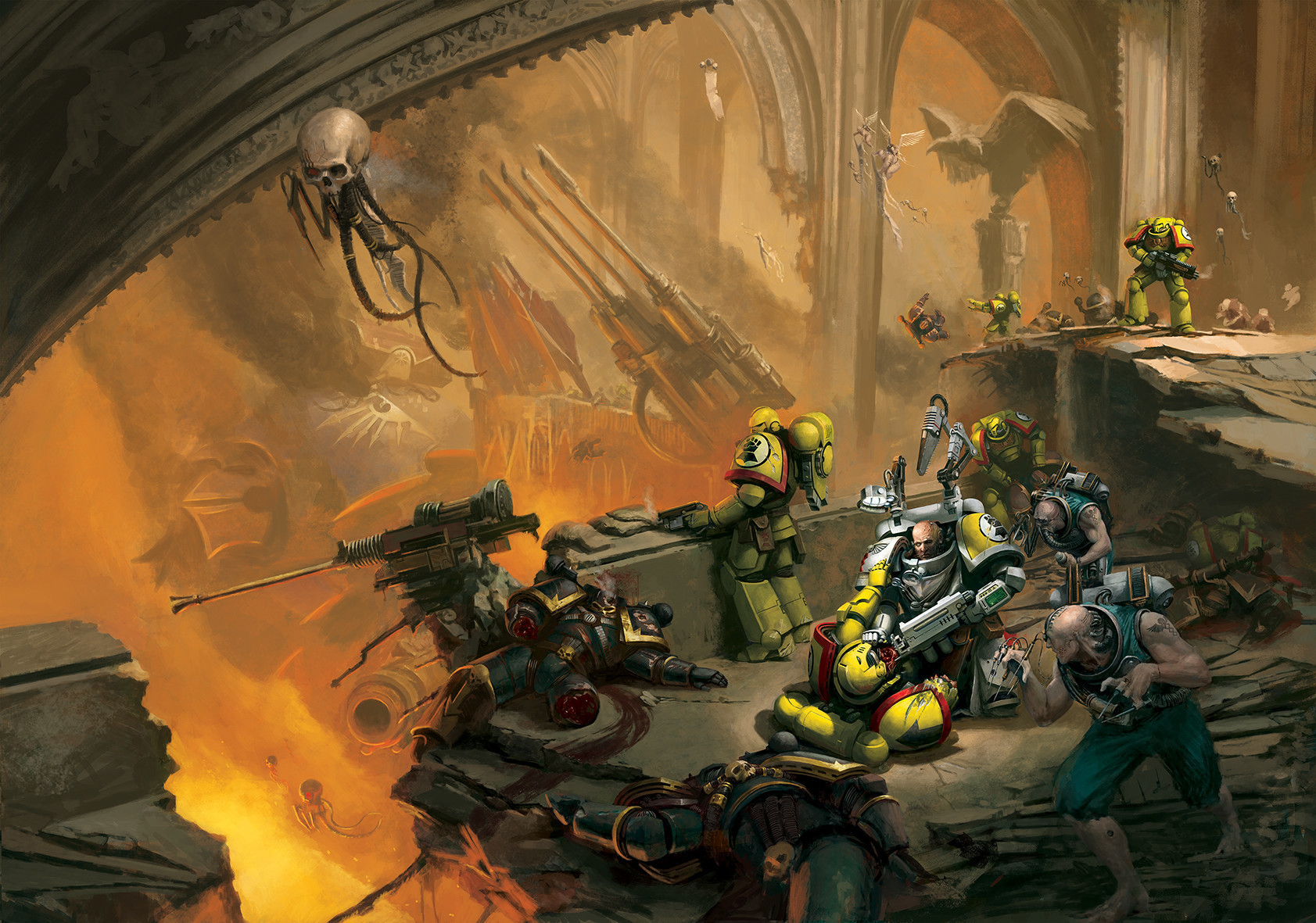 Into the flames of battle! To the anvil of war! - Warhammer 40k, Wh Art, Art, Longpost