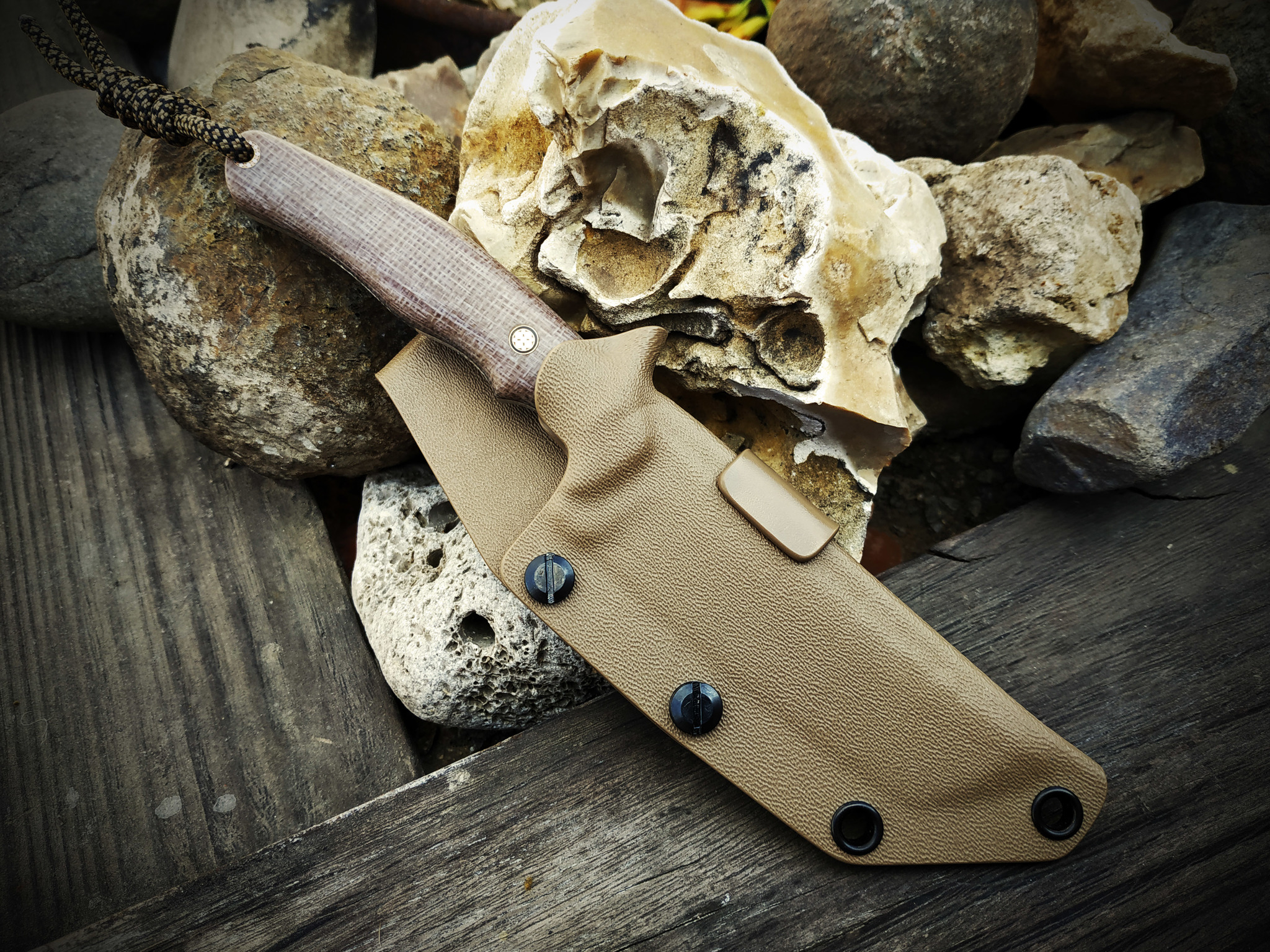 Knife Desert Snake - My, Handmade, EDC, Knife, Fixed, Tanto, Sheath, Longpost