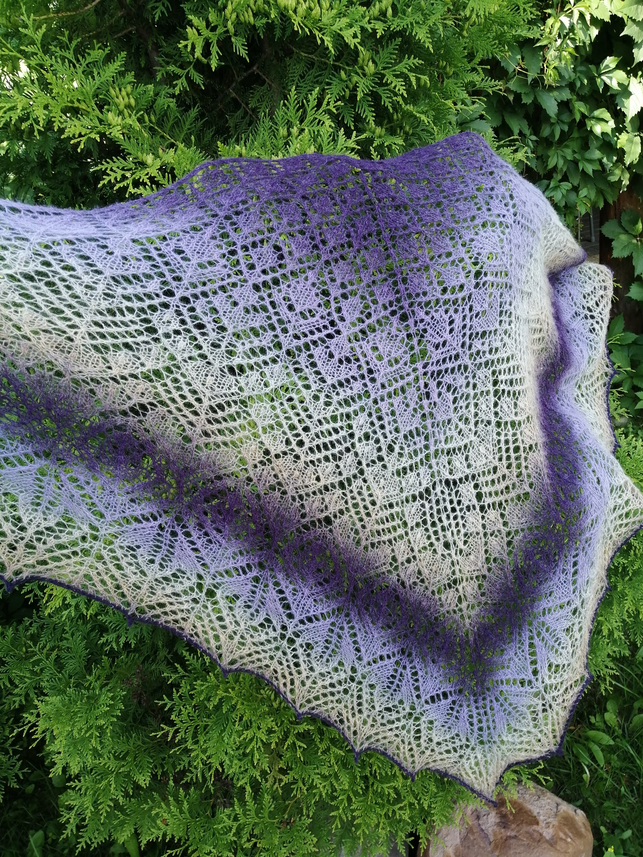 Shawl - My, Shawl, Cownee, Knitting, Spokes, Needlework without process, Longpost